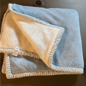 Soft Blue and Cream Sherpa Blanket